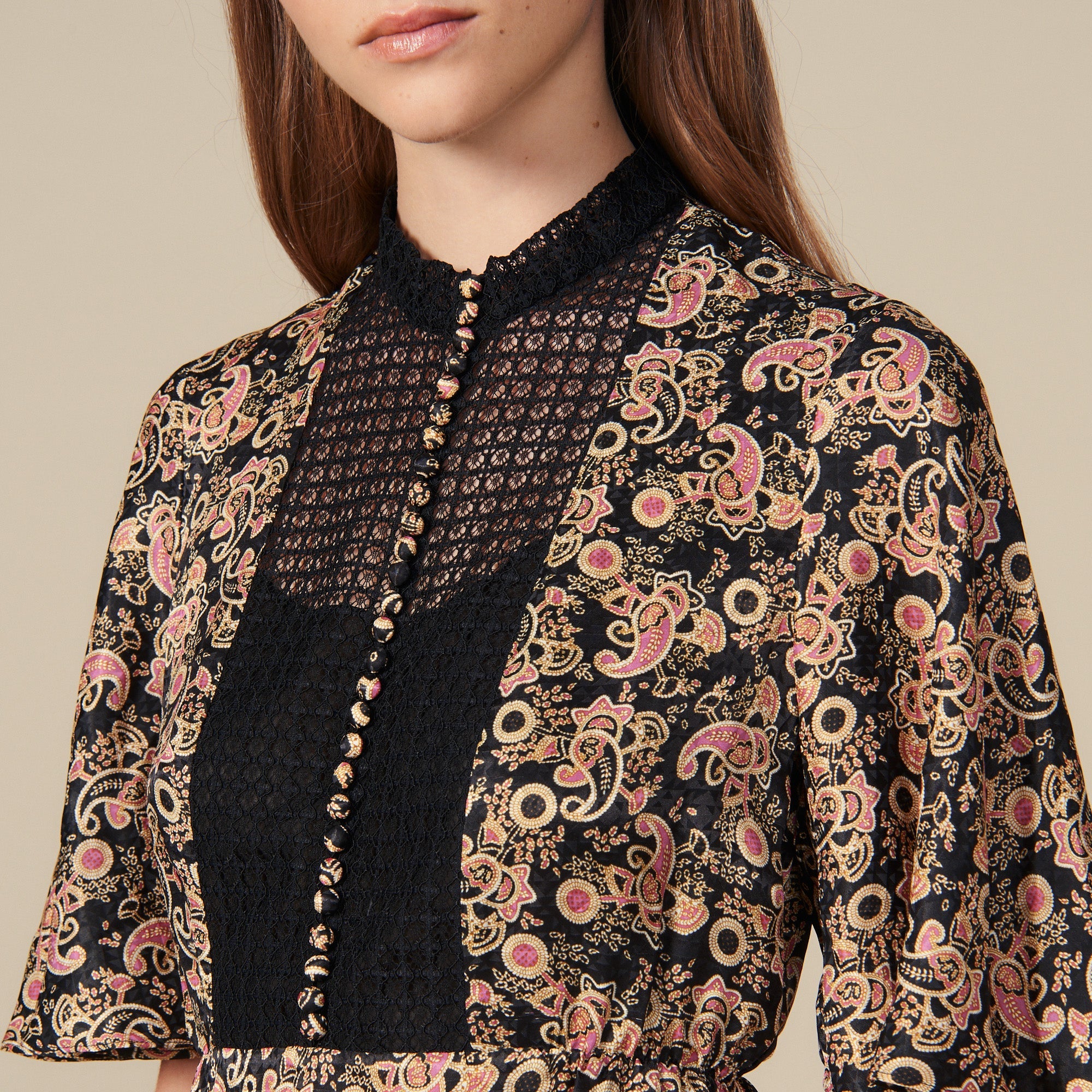 Robe midi en imprimé all over Faume - seconde main
