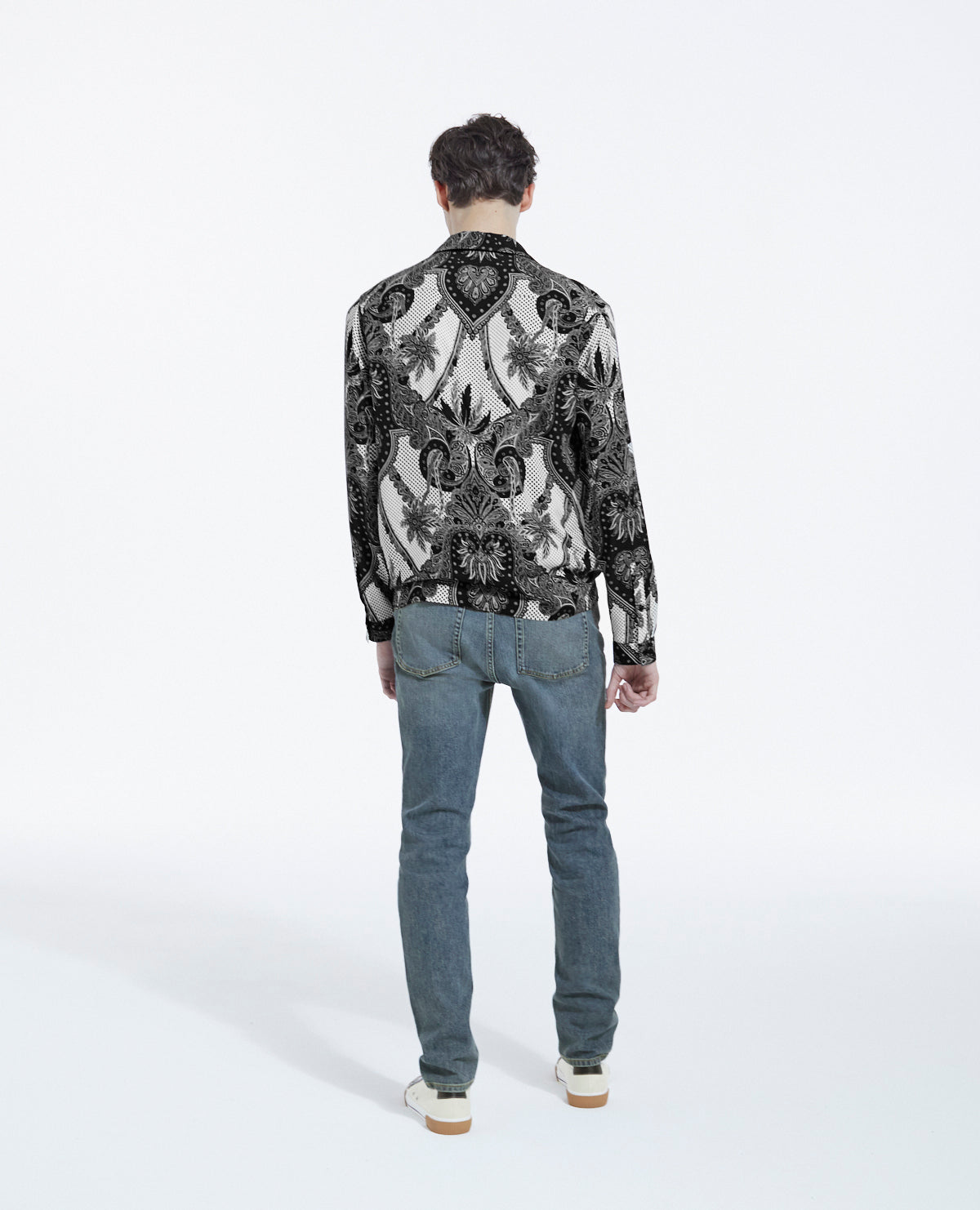 Chemise col requin noire Faume - seconde main