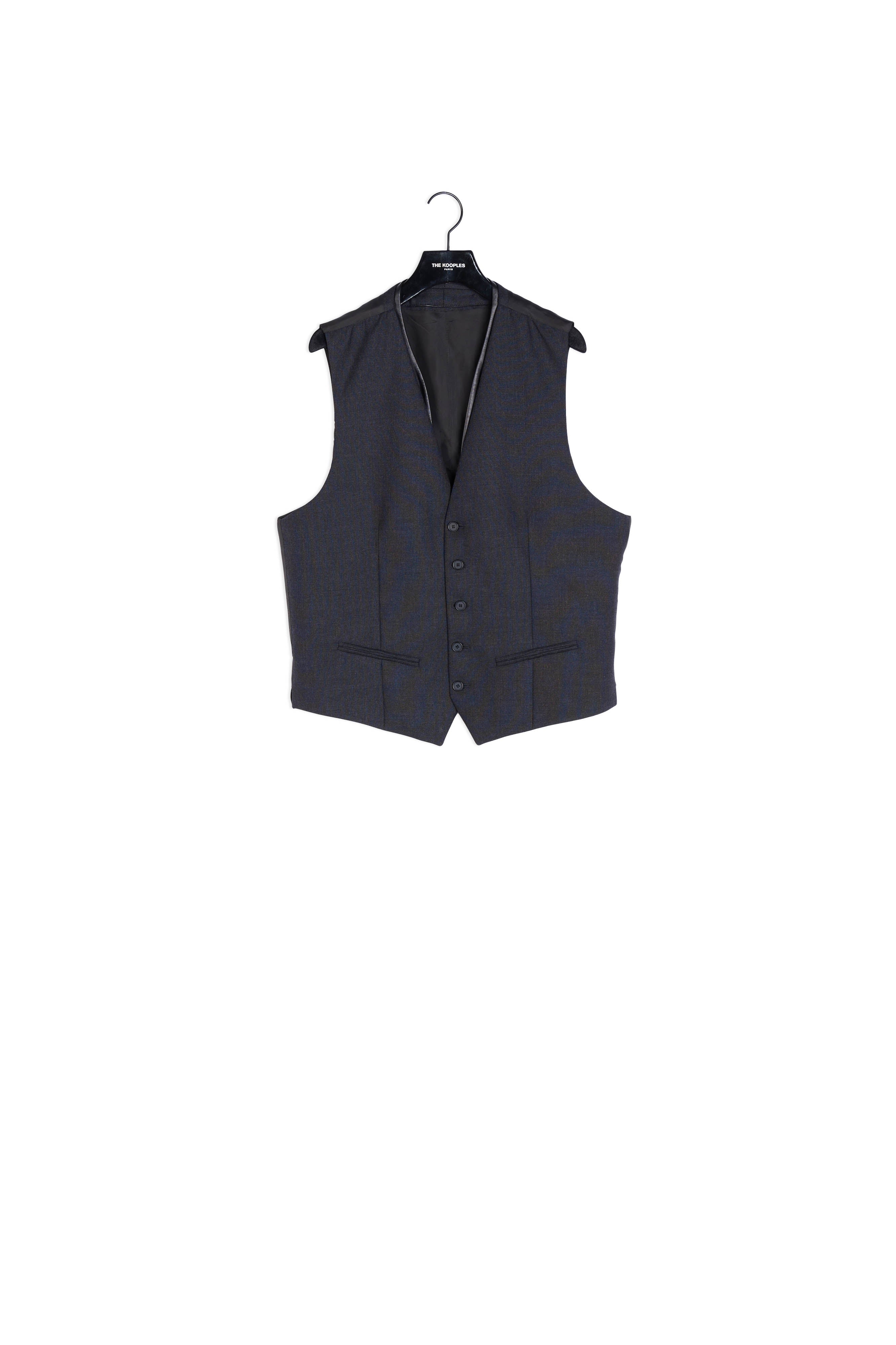 Gilet empiècement cuir Faume - seconde main