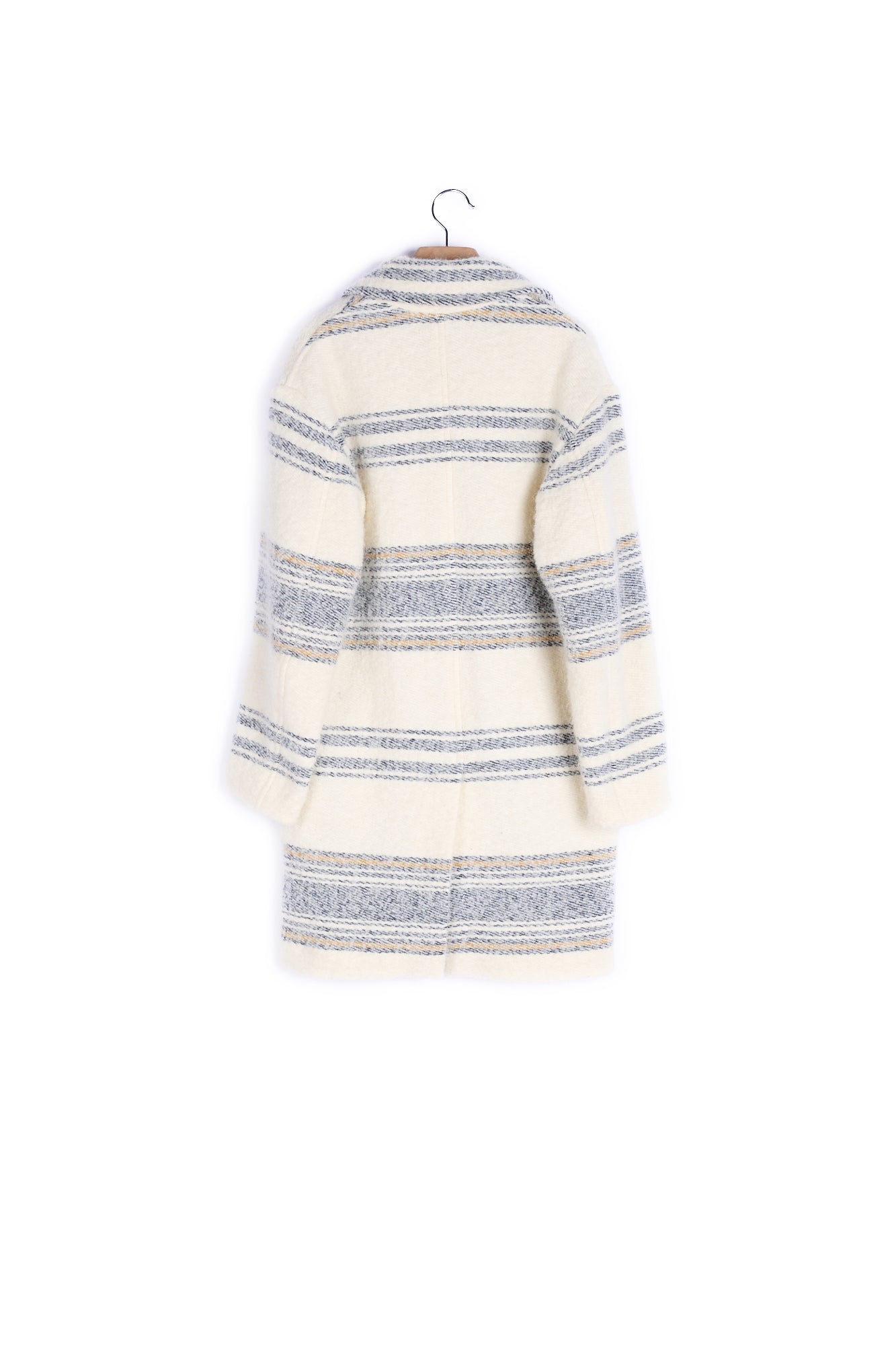 Manteau 3/4  Rayé Alpaga  - 38 Faume - seconde main