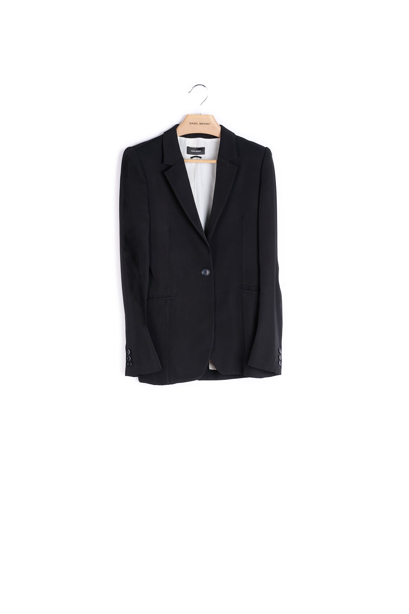 Veste boutonnée col à revers - 36 Faume - seconde main