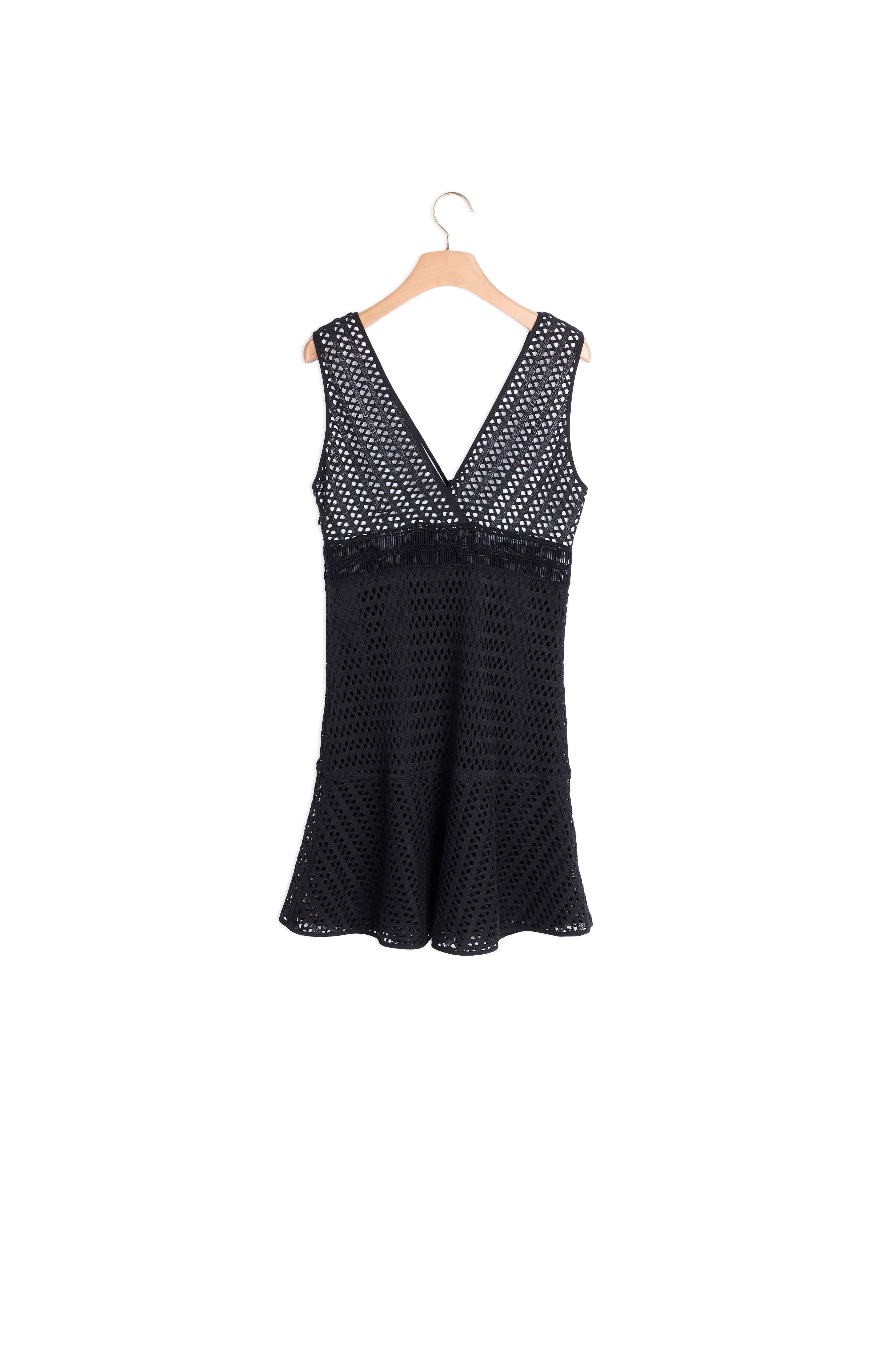 Robe dentelle et col V-taille soulignée Faume - seconde main