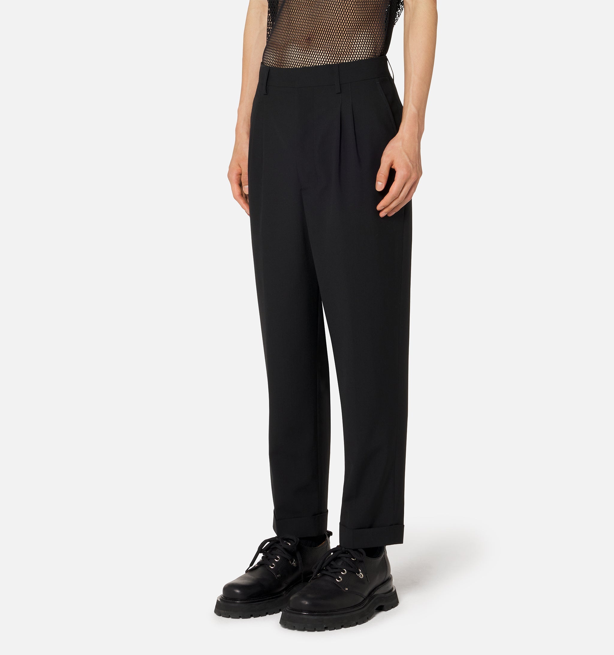 Pantalon Carotte À Revers Et Pinces Faume - seconde main