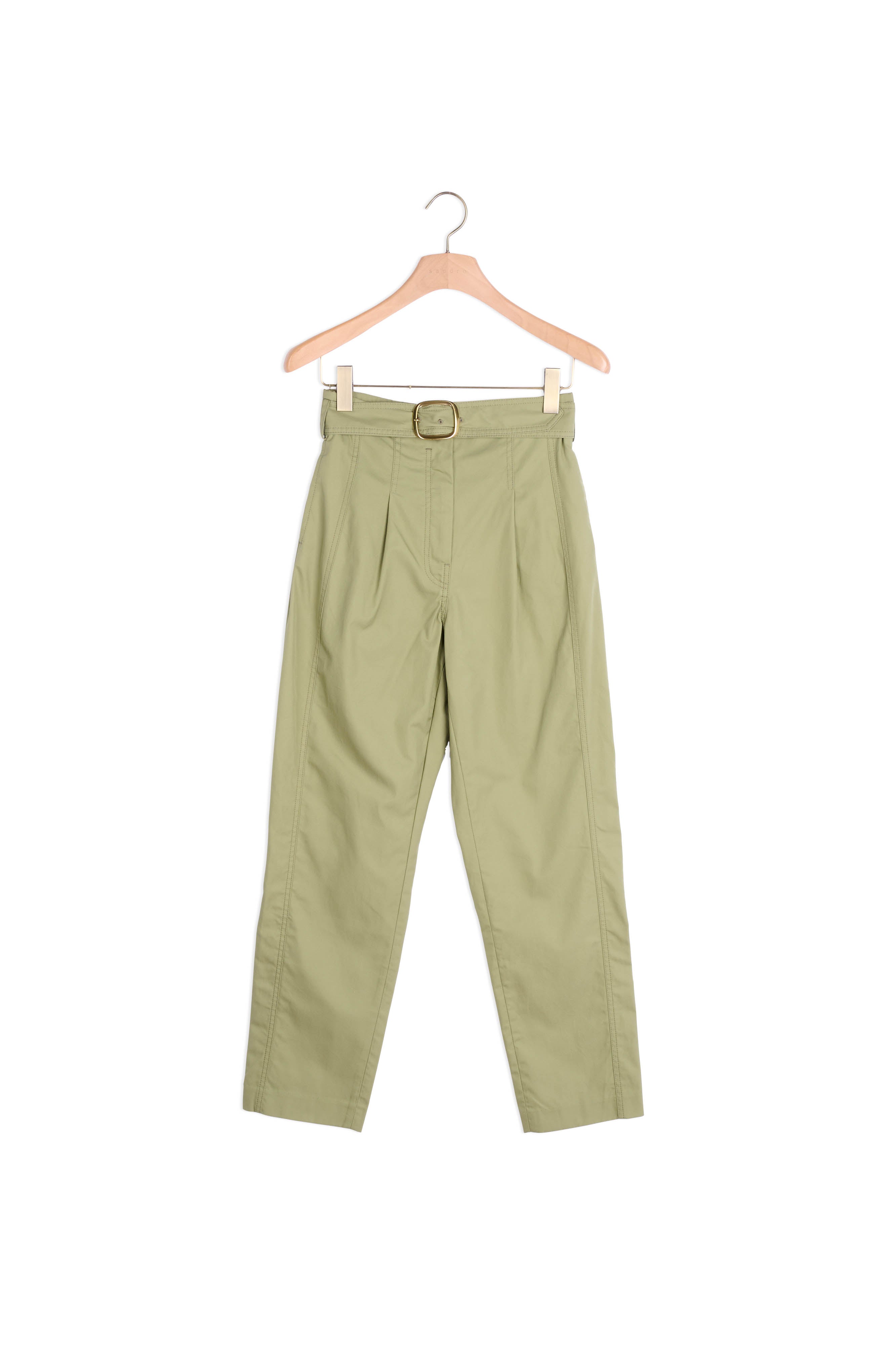 Pantalon large taille haute en gabardine Faume - seconde main