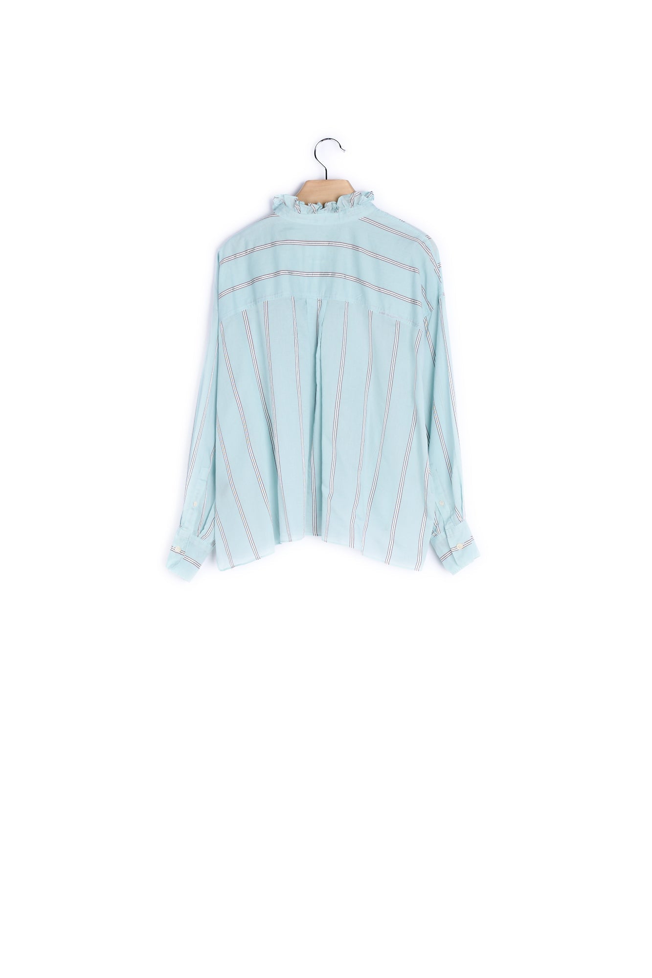 Chemise Rayée Coton et Soie - 38 Faume - seconde main