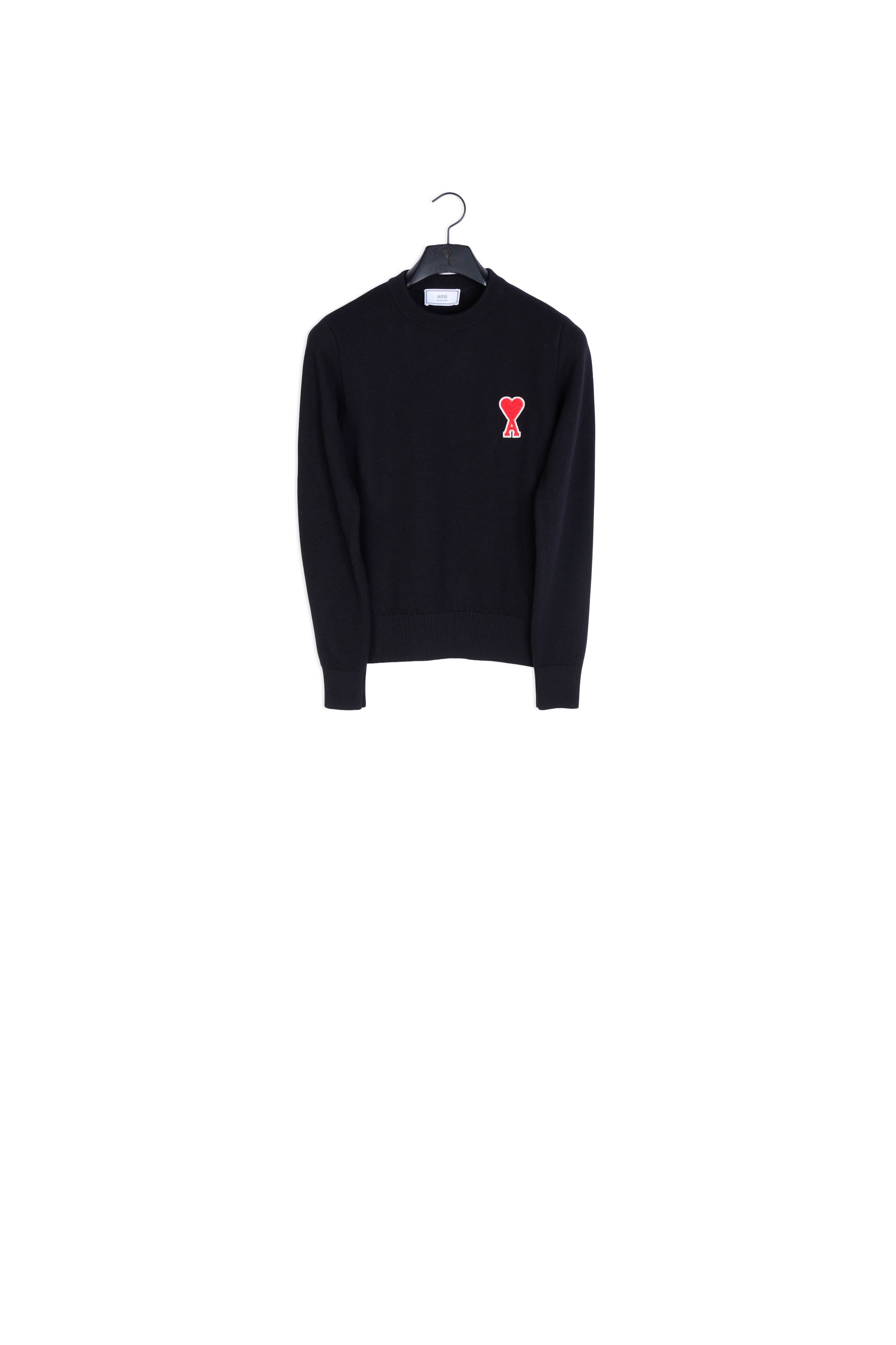 Pull Col Rond Oversize Ami De Coeur Intarsia Faume - seconde main
