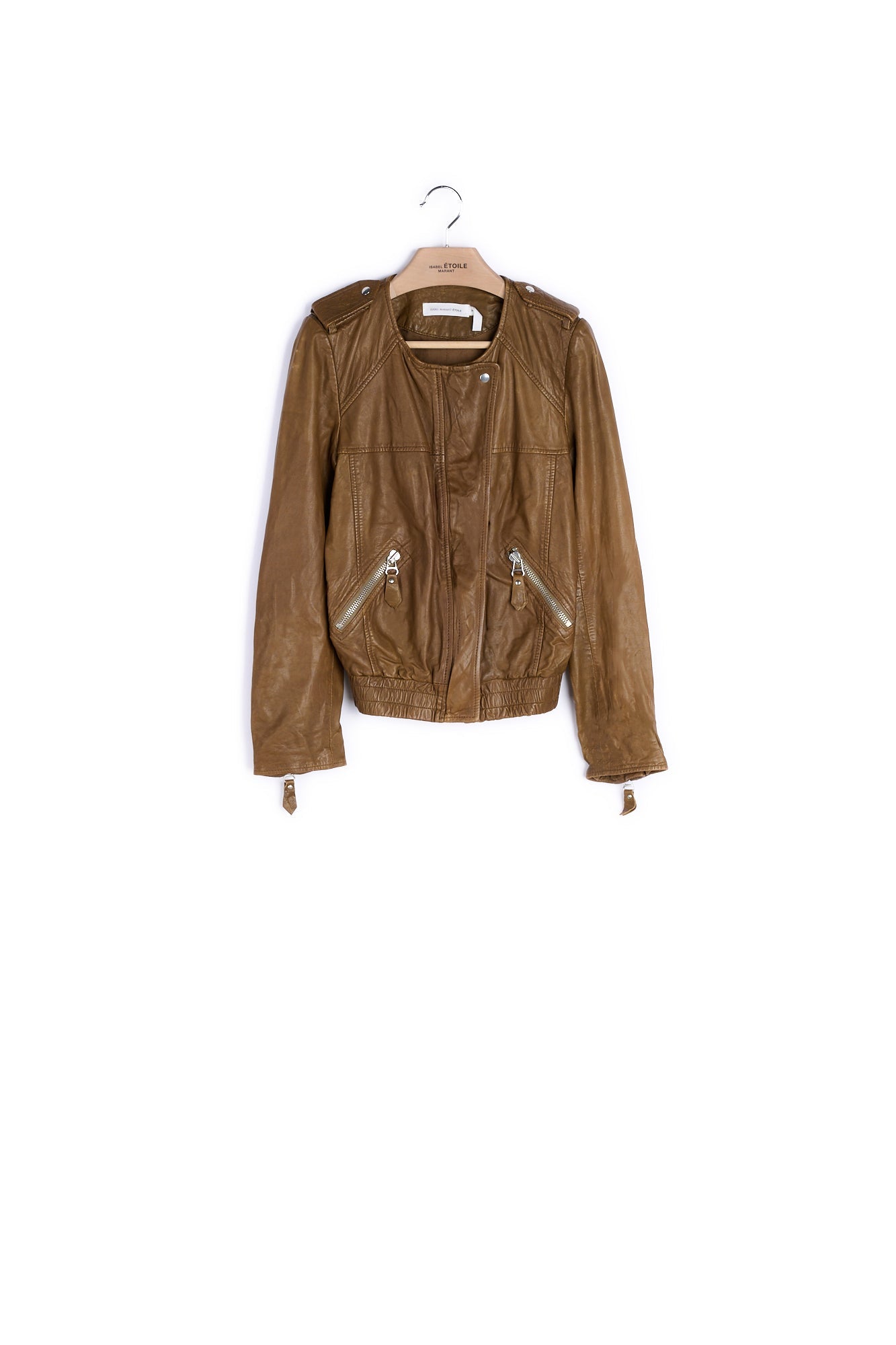Veste manches longues cuir - 36 Faume - seconde main